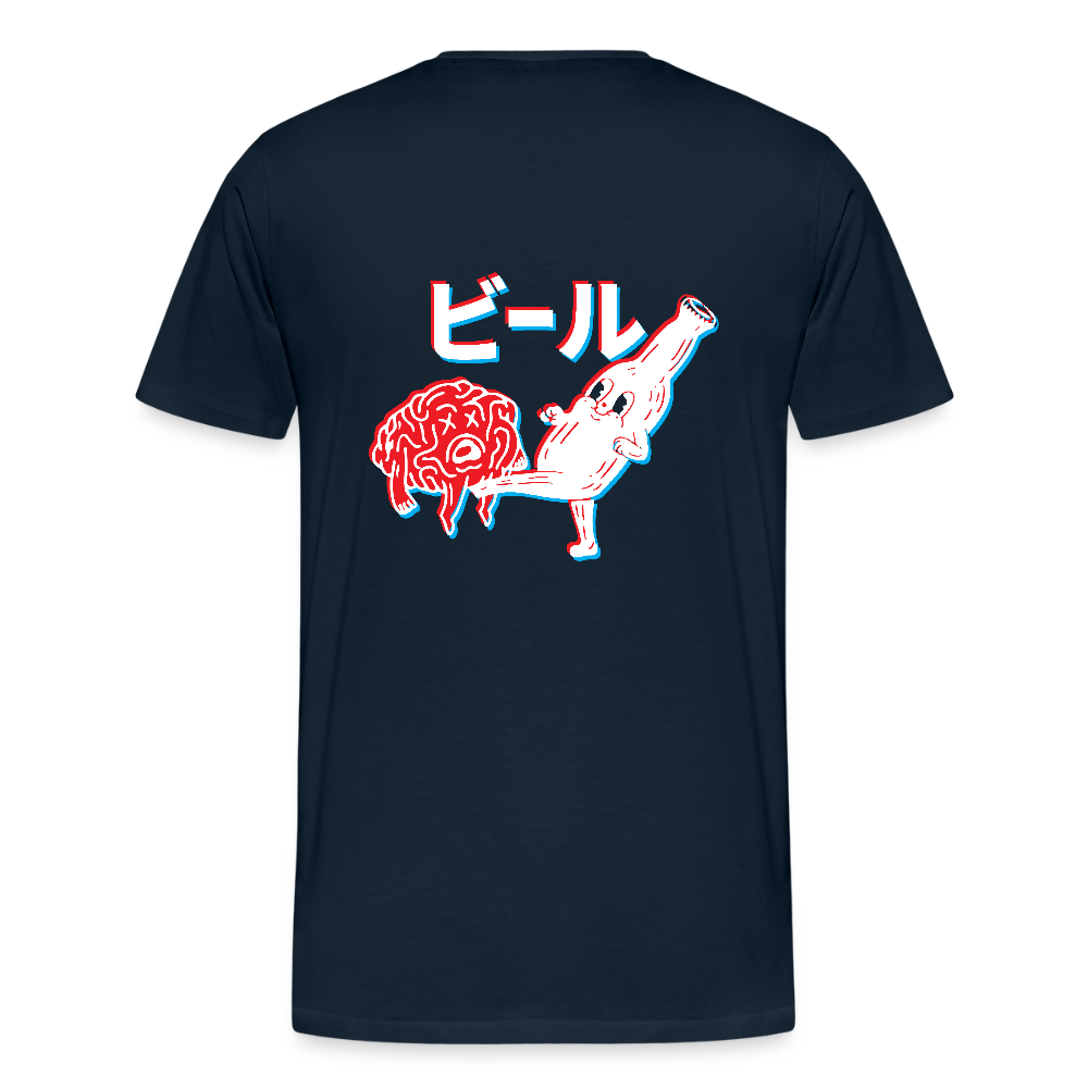 Beer Brain - Men's Premium T-Shirt - deep navy