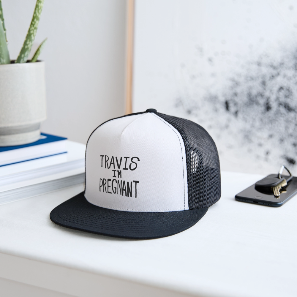 Travis! Trucker Hat - white/black